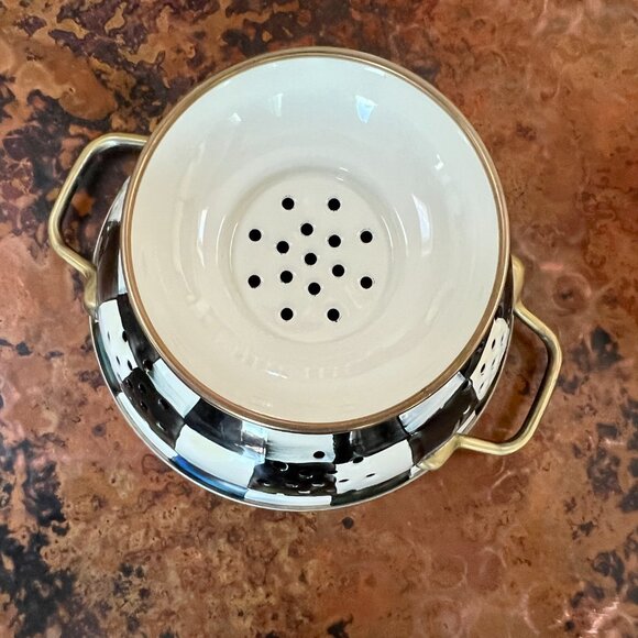 MacKenzie-Childs Courtly Check Small Colander - Picture 4 of 5